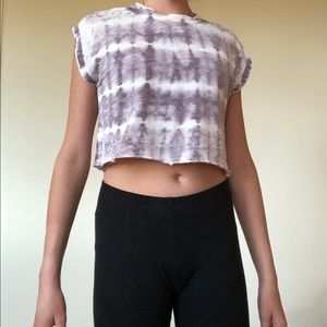 Tie Dye Cropped Girls Tee